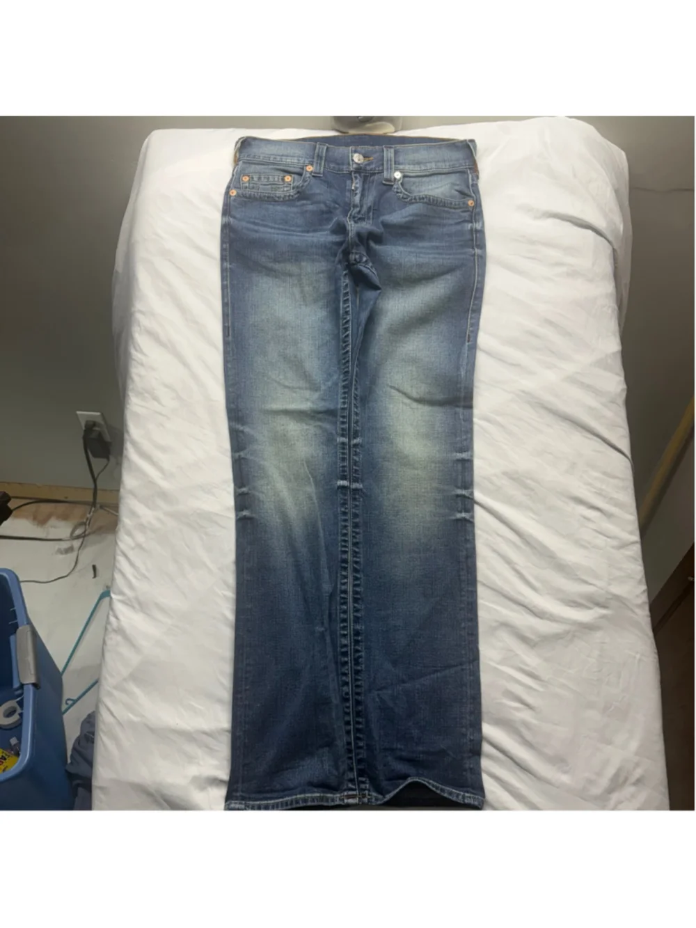 True Religion Ricky No Flap SN Relaxed Straight Jeans Blue Wash Men's Size 30